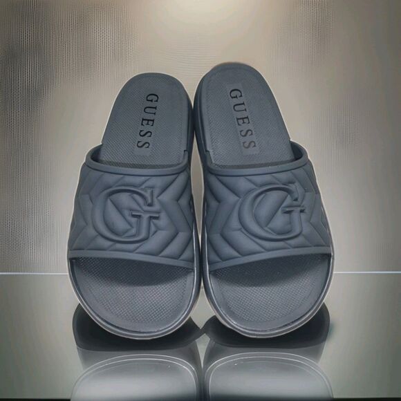 GUESS Moliano Gray Slide Sandals Men's Size 7 New With Box - Picture 1 of 5
